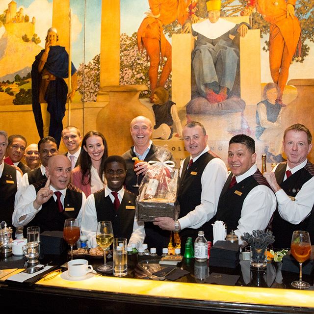 from the @StRegisNewYork's The King Cole Bar, birthplace of the Bloody Mary where associates just celebrated serving their millionth #BloodyMary. Cheers!