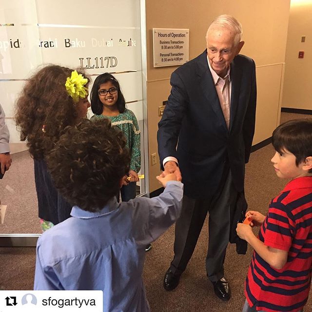 Bring your kid to work day at HQ wouldn't be complete without a visit from Mr. Marriott.