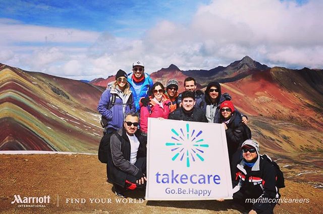 @jwmarriottcusco associates took #Marriott's program to new heights with a hike up Rainbow Mountain in #Vinicunca, #Peru.
