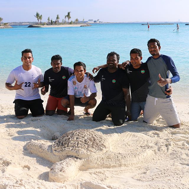 Nothing says team building like a little fun in the ️ with ‍♀️, paddle boarding,  planting & more! Raise your hand if you're interested in joining the team at @sheratonmaldives ‍♂️