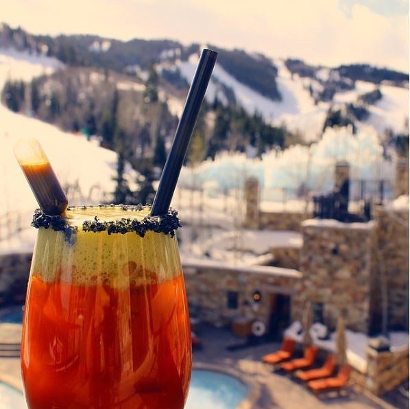 At St. Regis hotels, put a modern, local twist on the classic Bloody Mary. @stregisdv add a wasabi, celery and apple foam and a black lava salt rim. What twist would you add?