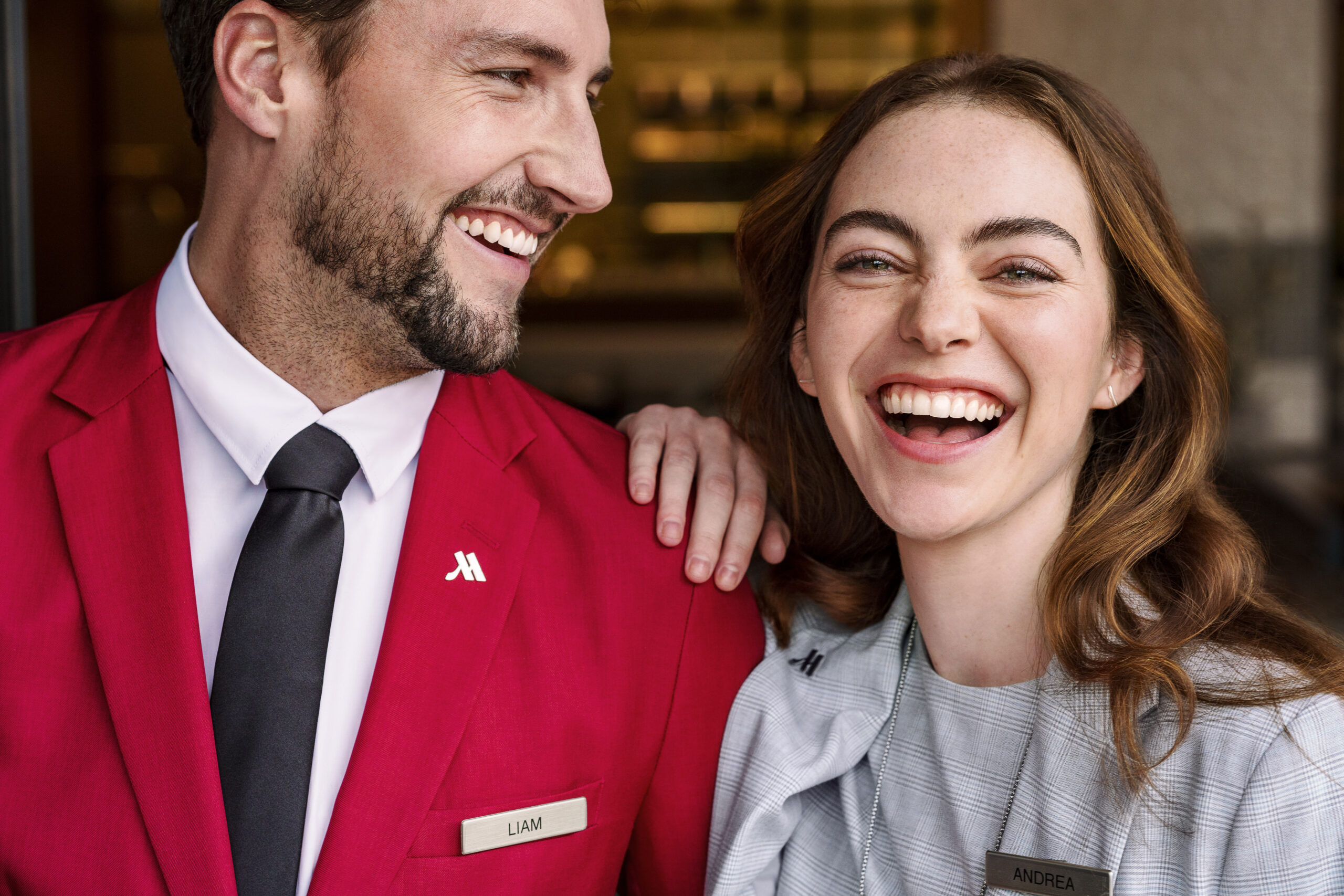 two smiling Marriott associates